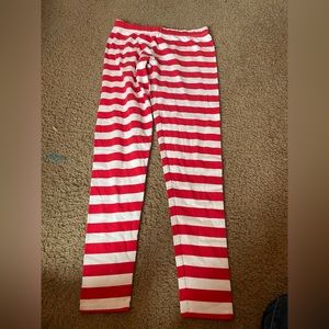 Red and white leggings